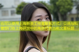 公共与私营部门在上海研发中的角色 公共与私营部门在上海研发中的角色